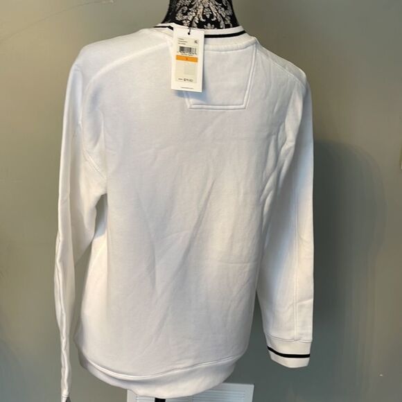 Calvin Klein Women’s White Fleece Sweater . NEW - Picture 2 of 4